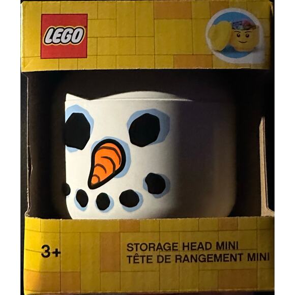 Lego Minifigure Storage Head Mini Snowman Christmas New in Box - Picture 4 of 4
